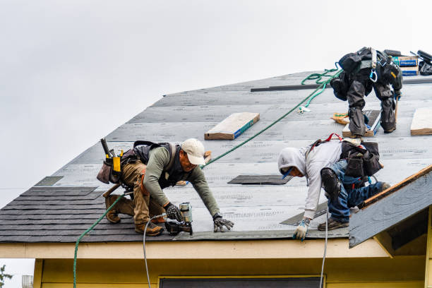 Professional Gutter Installation technician working in Moscow, ID
